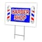 Signmission Barber Shop Yard Sign & Stake outdoor plastic coroplast window, C-1824 Barber Shop C-1824 Barber Shop - alternate 1